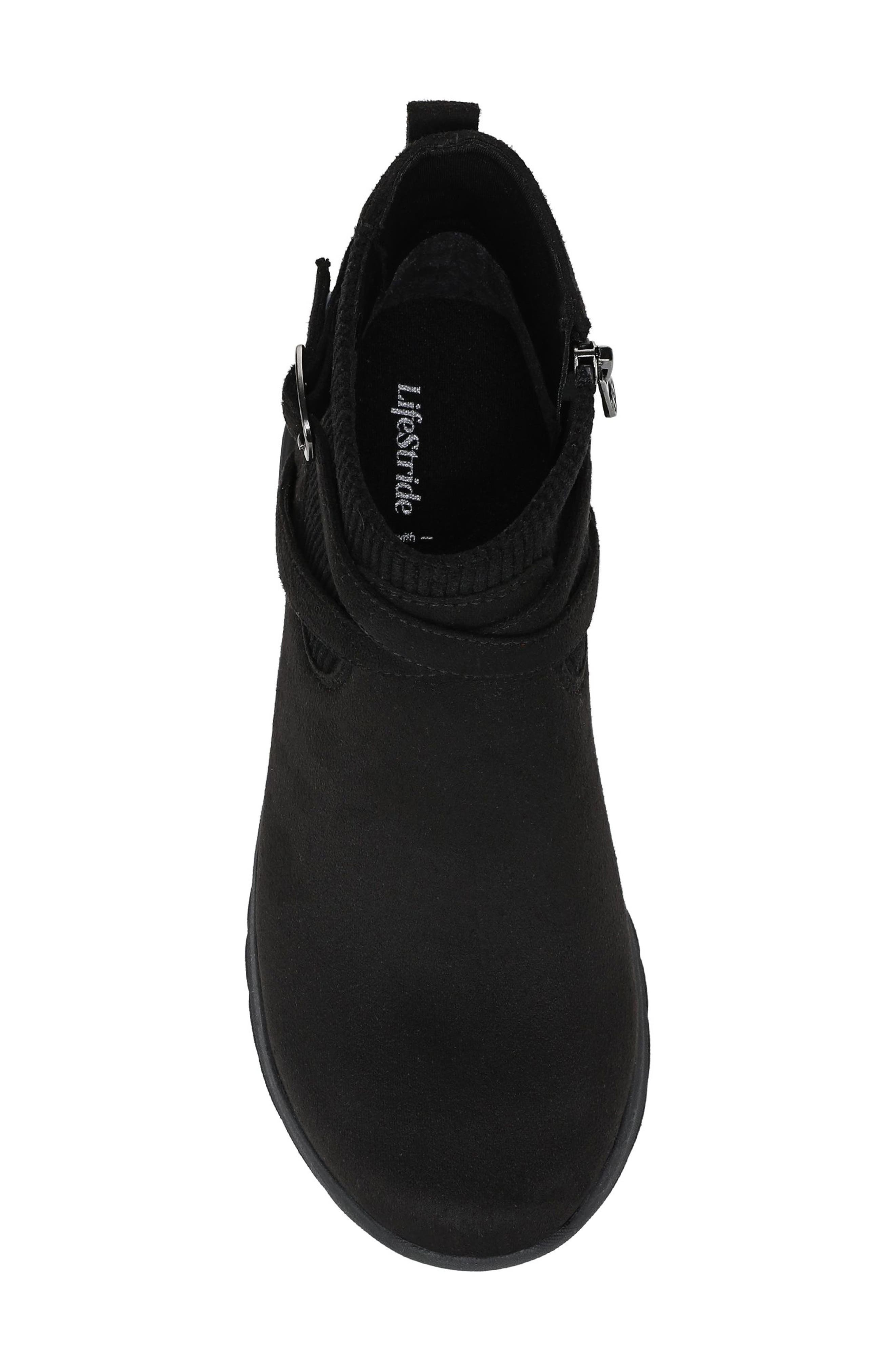 LifeStride Gates Wedge Bootie, Alternate, color, Black