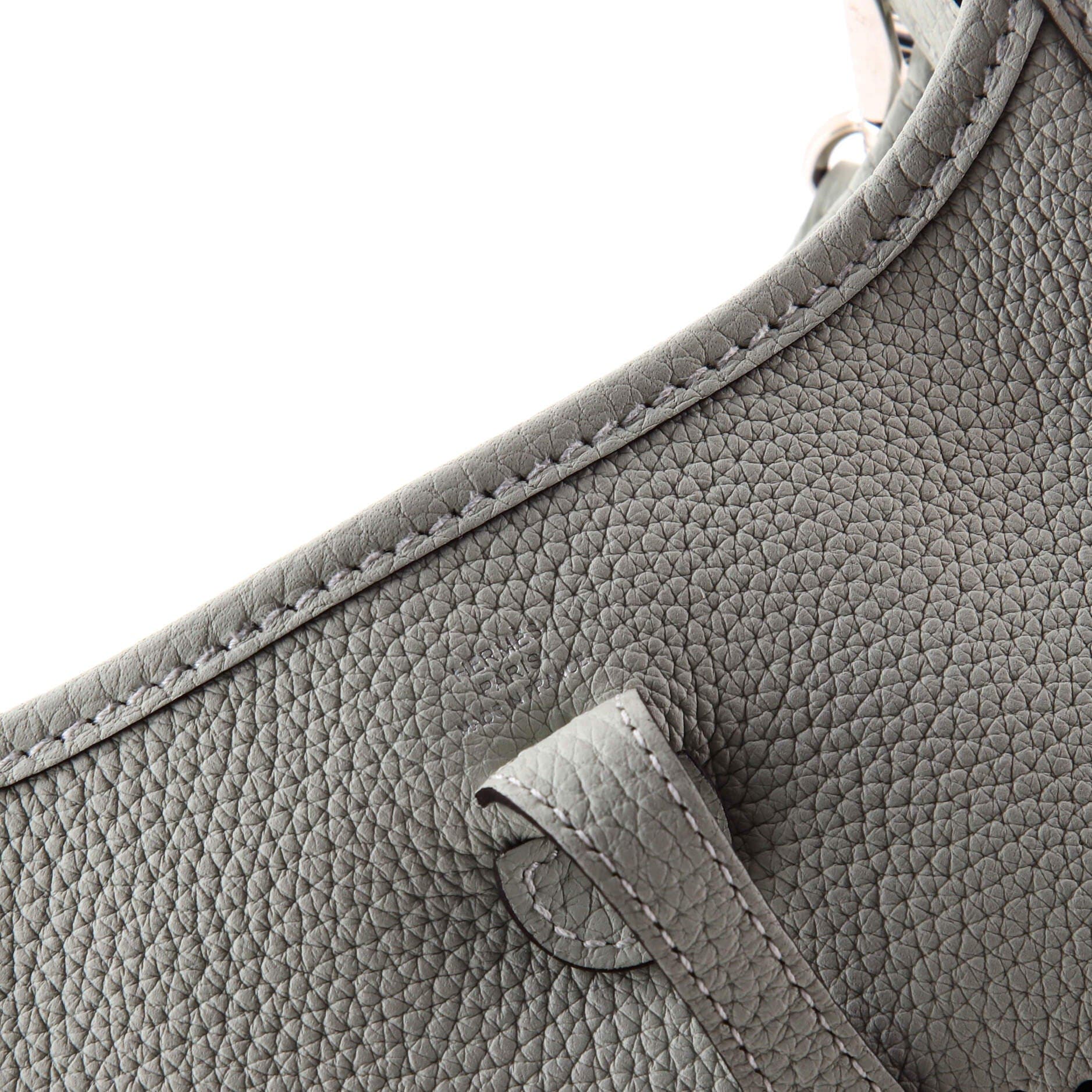 Pre-Owned Hermes Evelyne Bag Gen III Clemence TPM, Alternate, color, Gris Neve