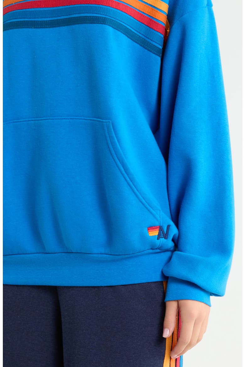 5 Stripe Hoodie, Alternate, color, OCEAN