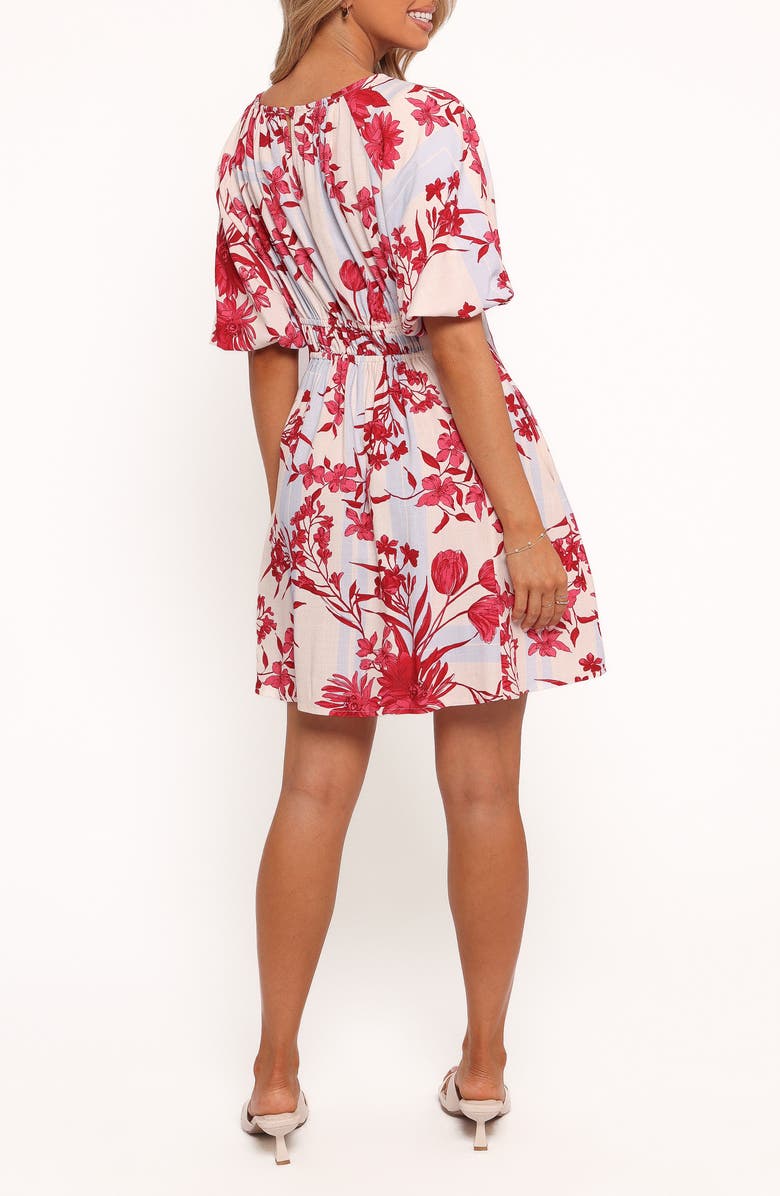 Petal & Pup Simmons Floral Puff Sleeve Dress, Alternate, color, Fuchsia Floral