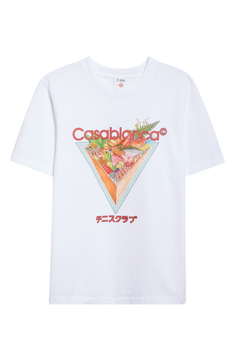 Casablanca Tennis Club Icon Organic Cotton Graphic T-Shirt, Alternate, color, Tennis Club Icon