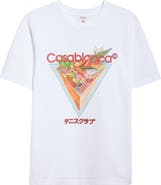 Casablanca Tennis Club Icon Organic Cotton Graphic T-Shirt