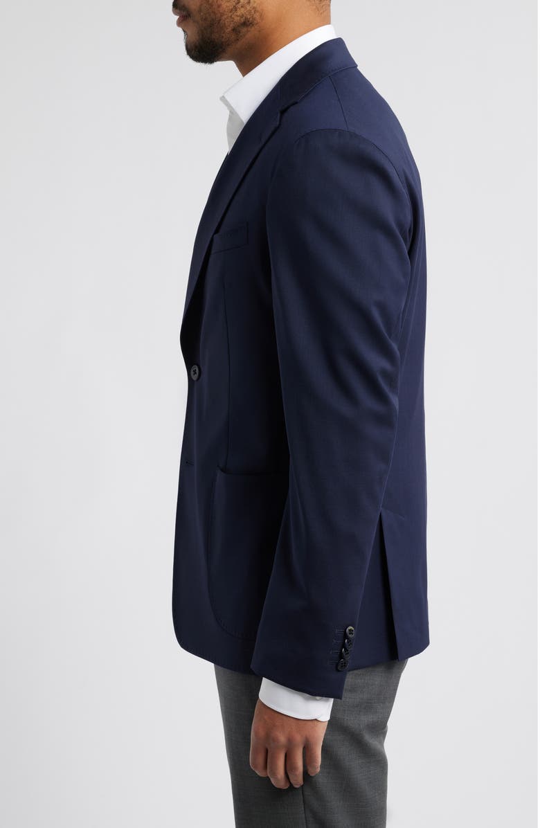 Zanella Samuel Solid Stretch Wool Sport Coat, Alternate, color, Navy