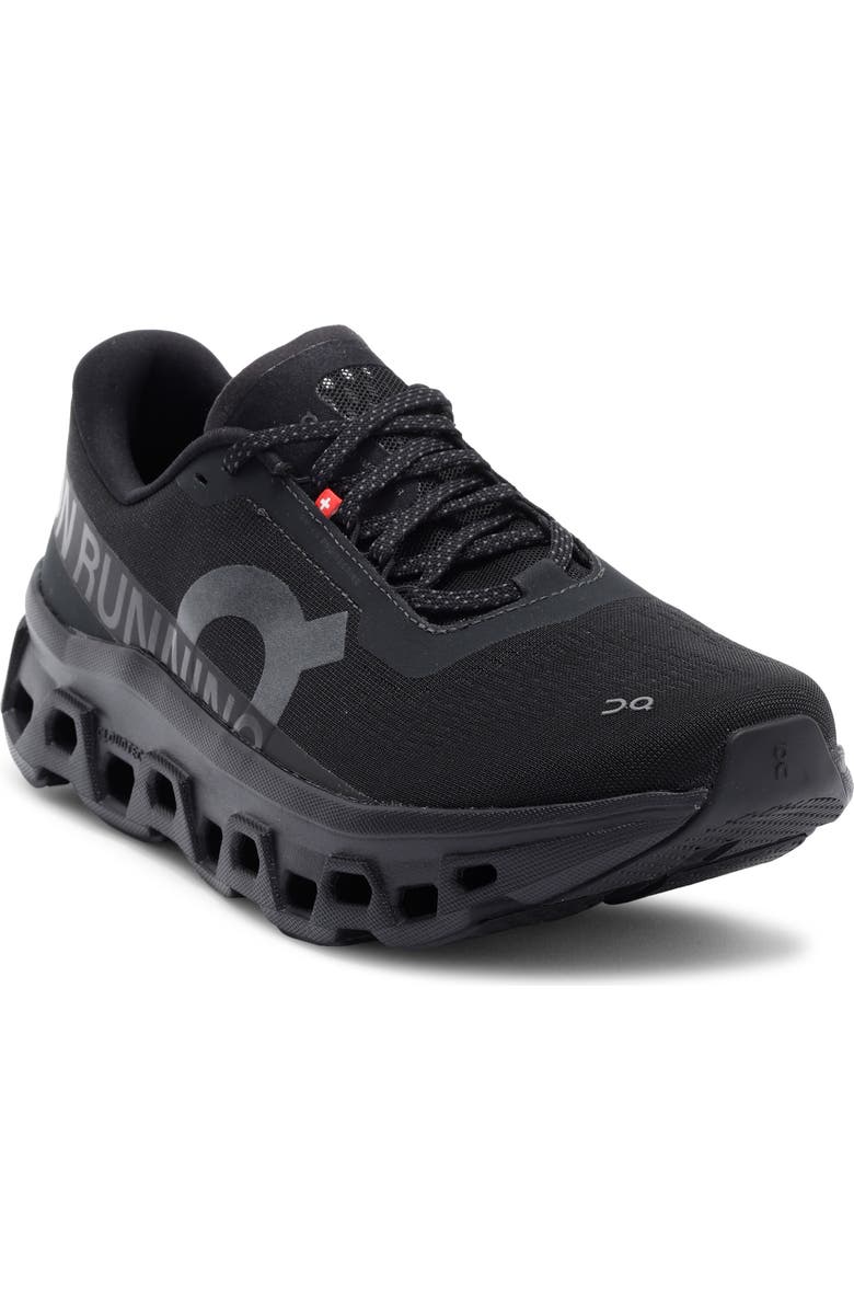 On Cloudmonster 1 Running Shoe, Main, color, Black/ Black