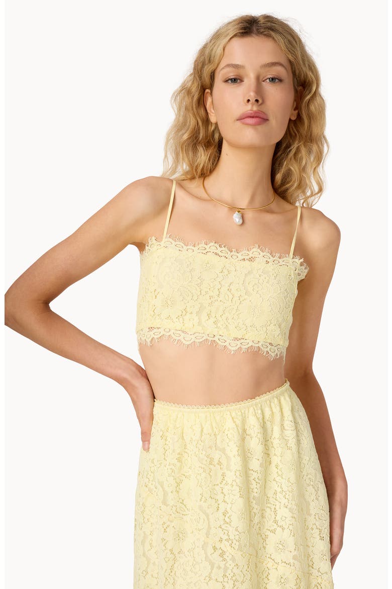 Sofie Lace Crop Camisole, Alternate, color, BUTTERCUP
