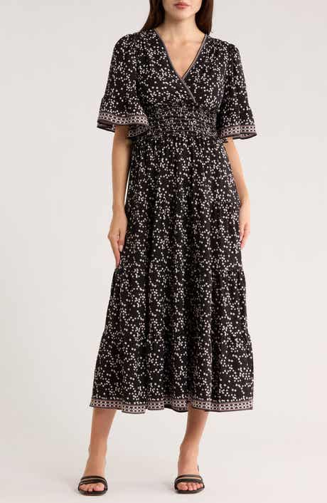 MAX STUDIO Tiered Smocked Maxi Dress