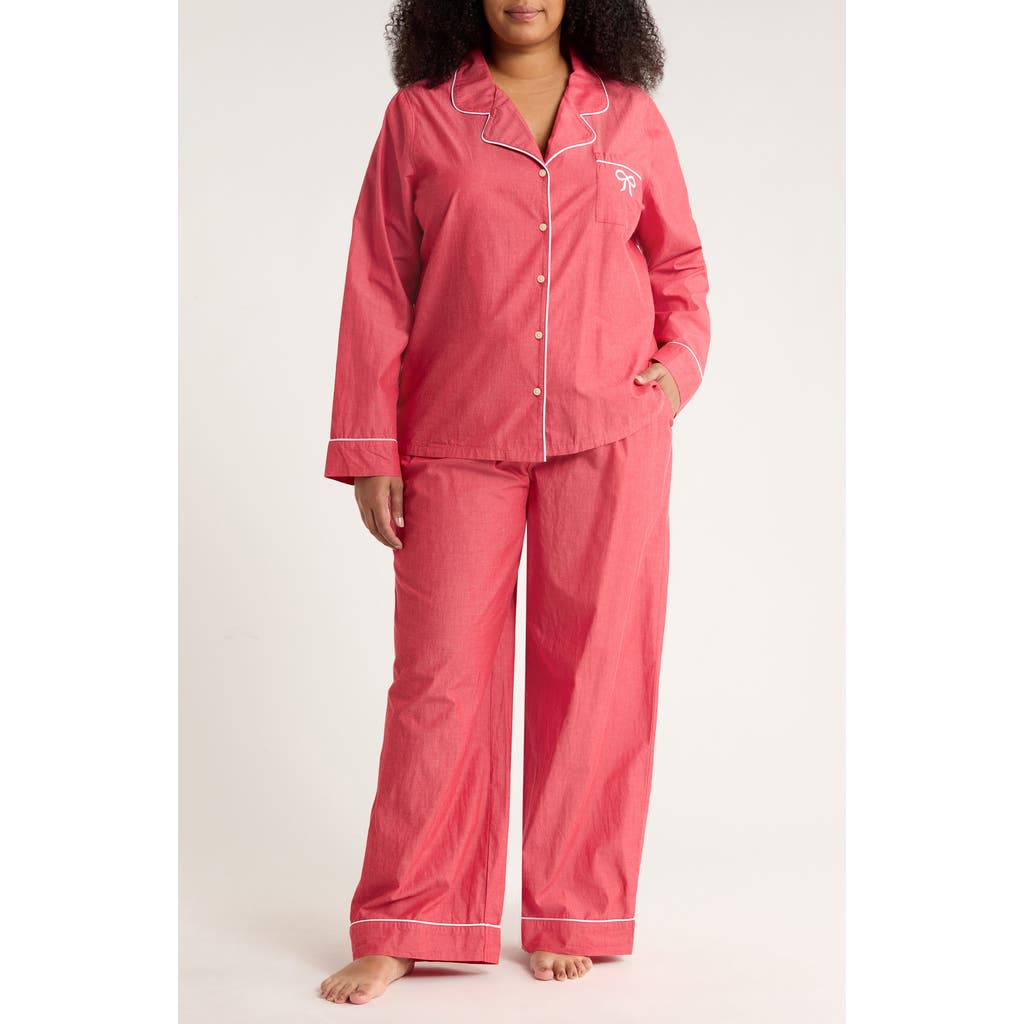 Nordstrom Print Cotton Pajamas In Pink