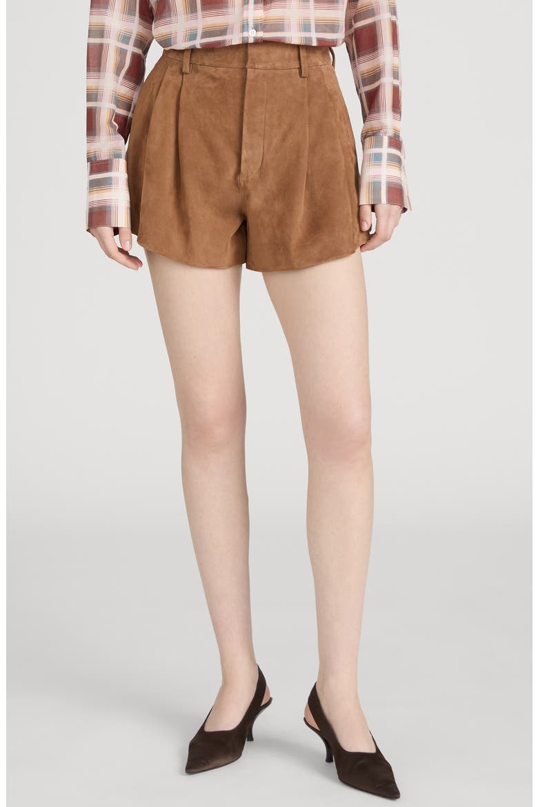 The Suede Utility Shorts, Main, color, CHAI