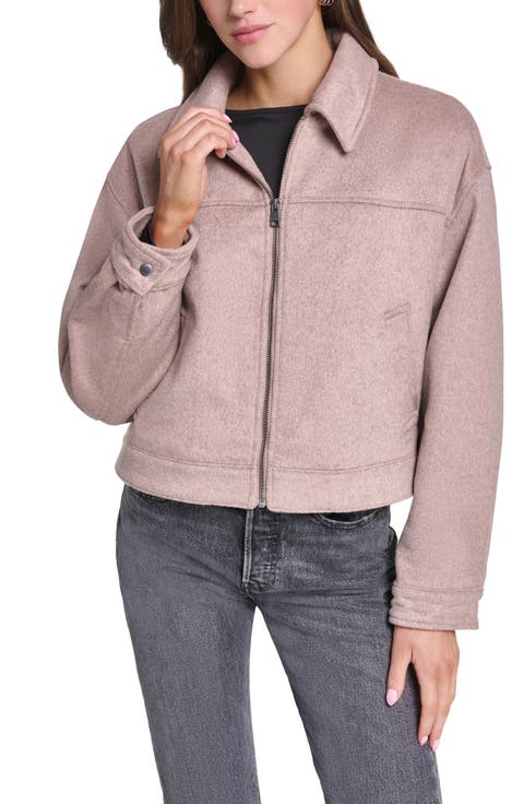 Zip Front Wool Blend Jacket