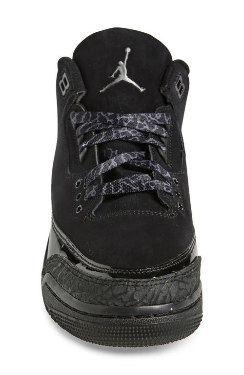 Nike Kids' Air Jordan 3 Retro Sneaker In Off Noir/black/black