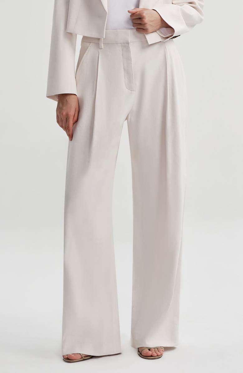 A.L.C. Winston Linen Blend Pants, Main, color, Buttercream