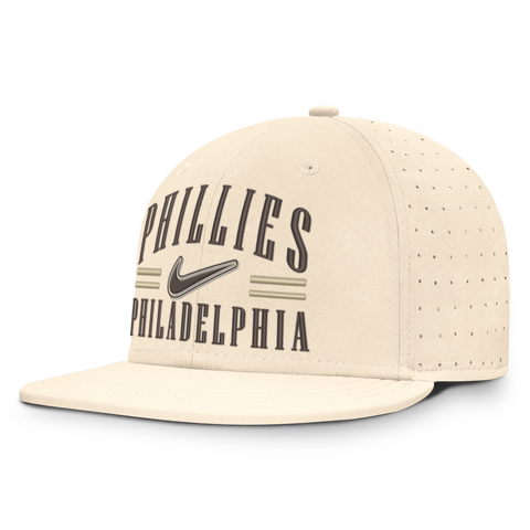 Men's Nike Natural Philadelphia Phillies True Dri-FIT AeroBill Fitted Hat