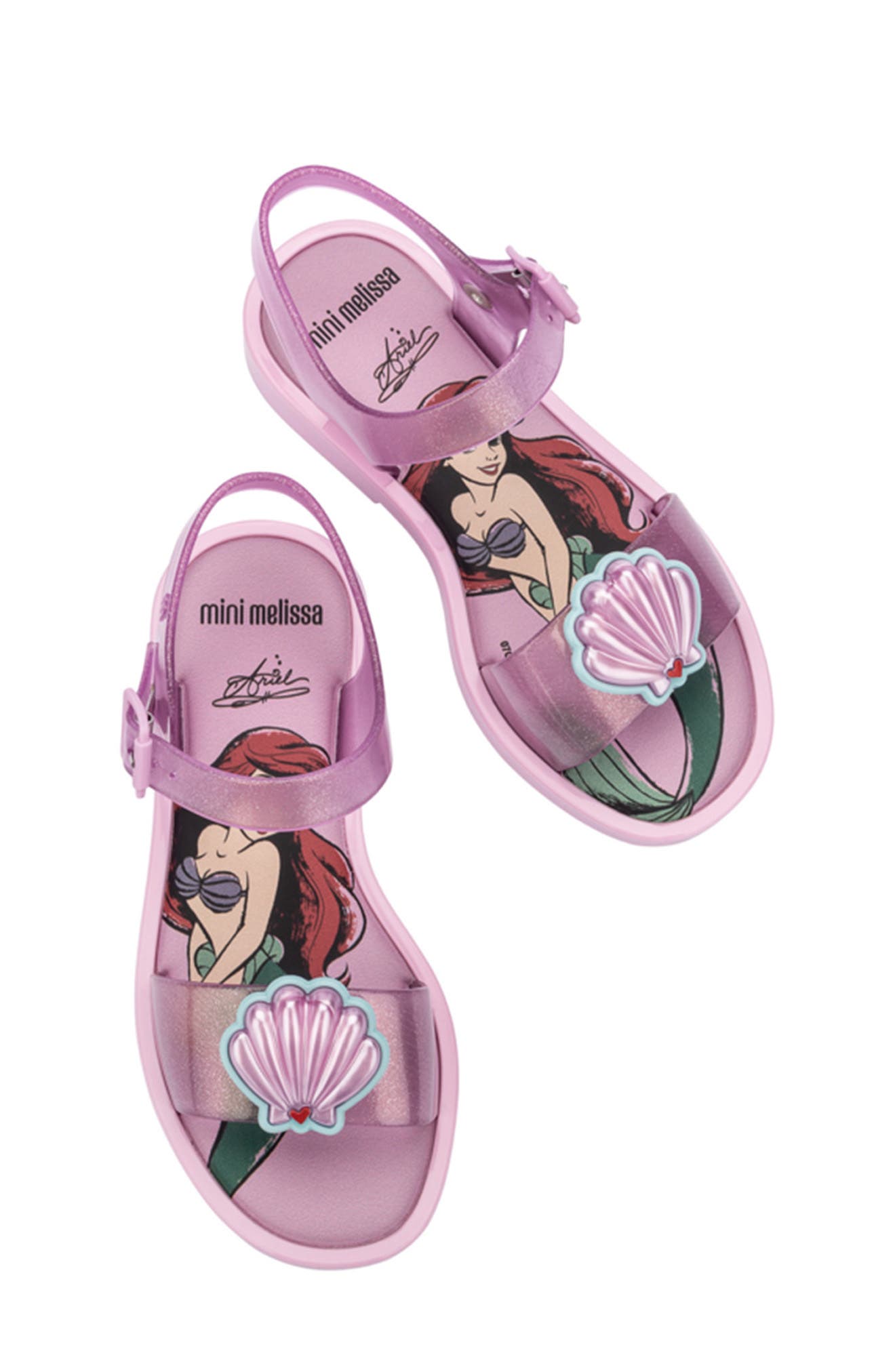 x Disney Mar Jelly Sandal, Alternate, color, PINK GLITT