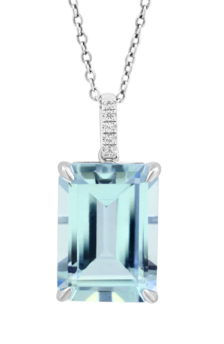 EFFY Blue Topaz & White Sapphire Pendant Necklace, Alternate, color, Blue