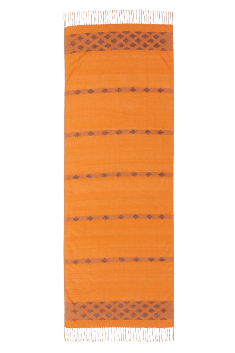 Embroidered Cotton Scarf, Alternate, color, MUSK