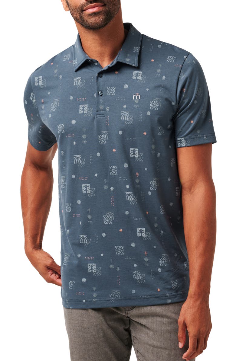 TravisMathew Quick Trip Polo, Main, color, Mood Indigo/ Vintage Indigo