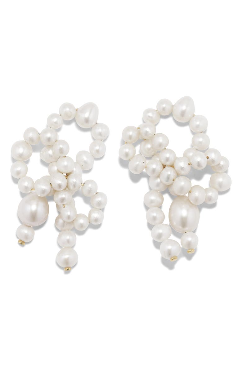 COMPLETEDWORKS Freshwater Pearl Drop Earrings, Main, color, 18Ct Gold Plated