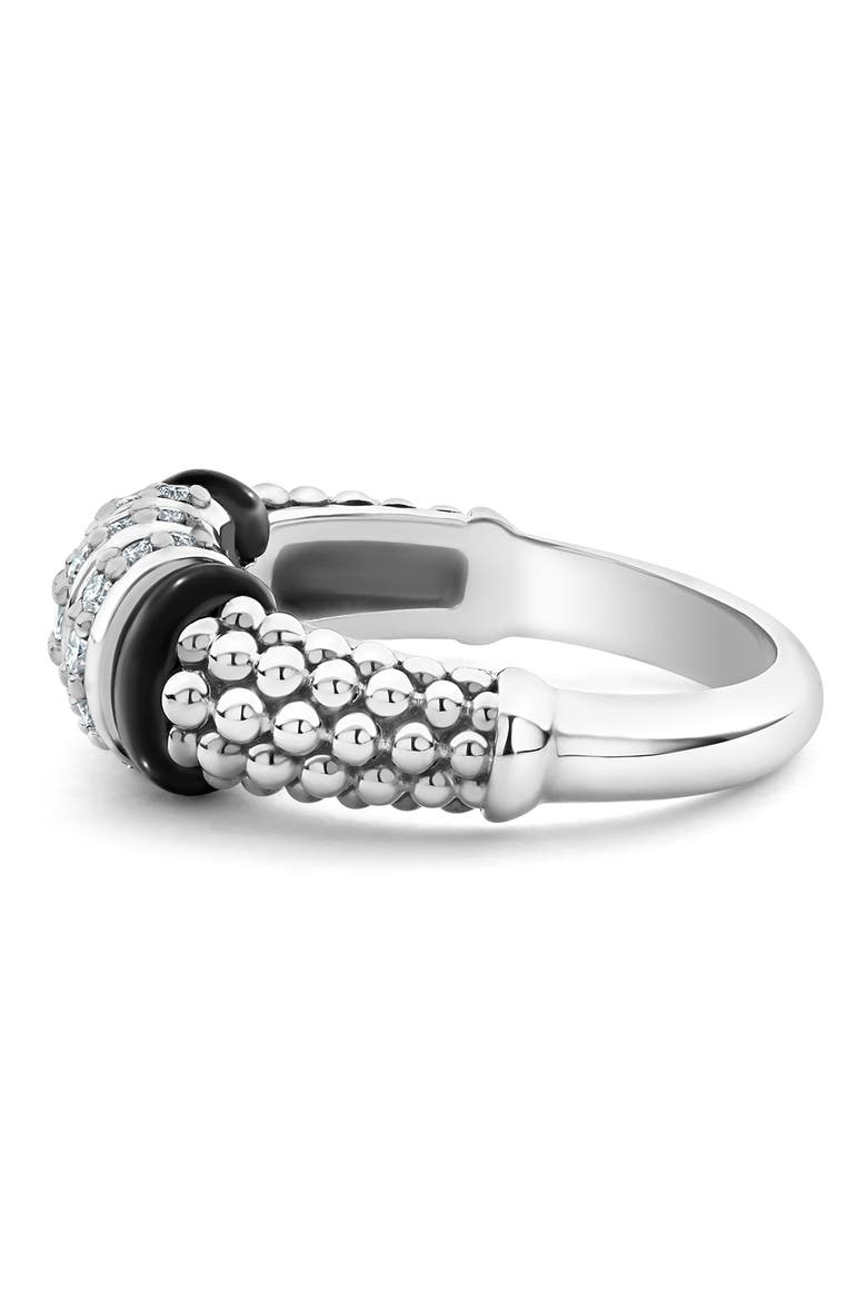 Black Caviar Diamond Ring, Alternate, color, SILVER