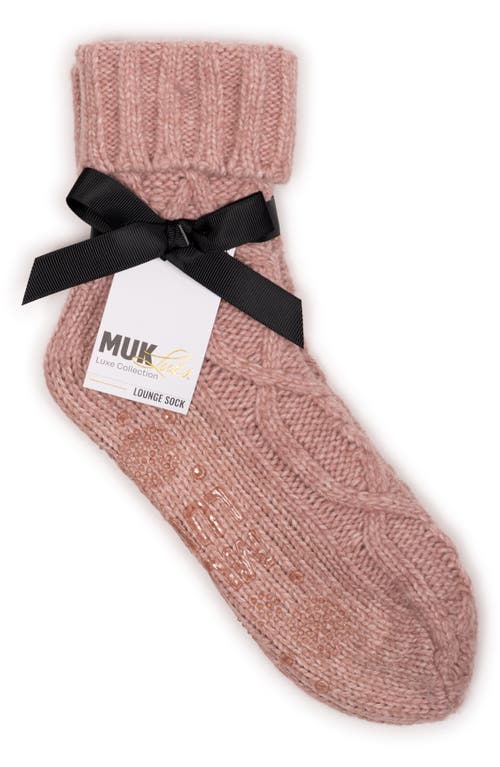 Muk Luks Cuffed Lounge Socks In Orange