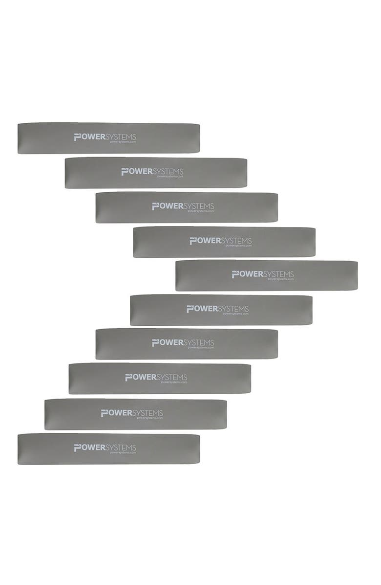 Power system s 10-Pack 12" Versa Loop Resistance Bands - Ultra Heavy, Main, color, Gray