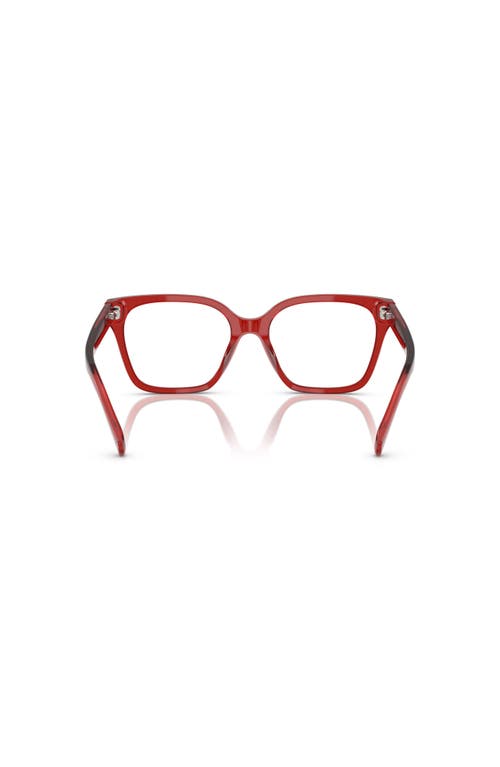 Ralph 53mm Square Optical Glasses In Red