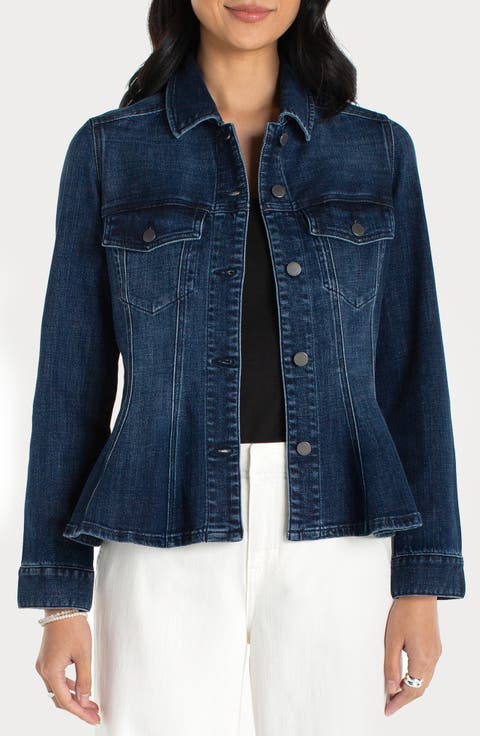 Liverpool Los Angeles Fit & Flare Denim Trucker Jacket (Regular & Petite)