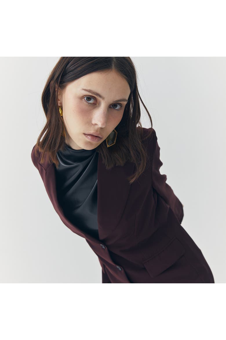 Lila Long Outerwear, Alternate, color, Burgundy