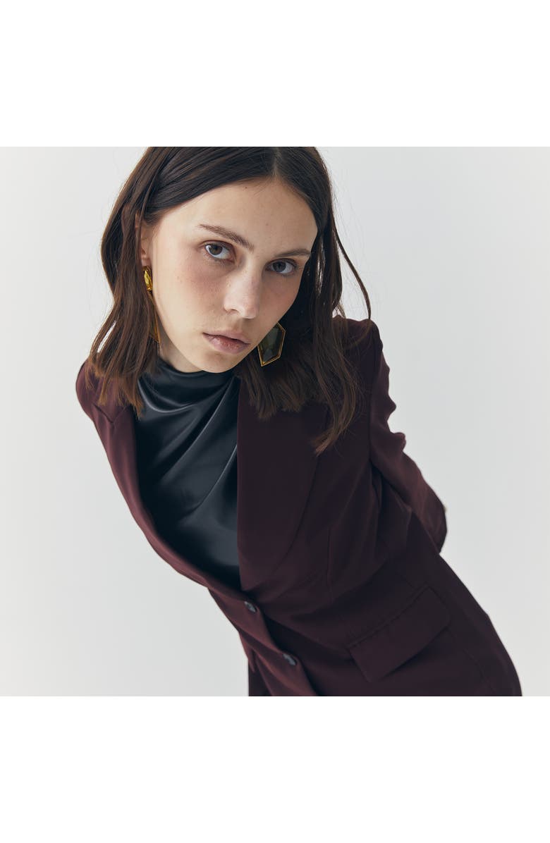 ATS Lila Long Outerwear, Alternate, color, Burgundy