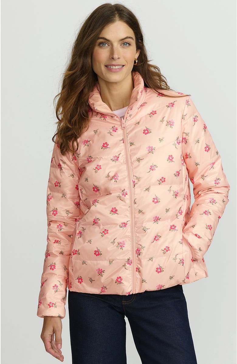 Lands' End Wanderweight Reversible Packable Down Jacket, Main, color, Pink/Oyster Pink Floral