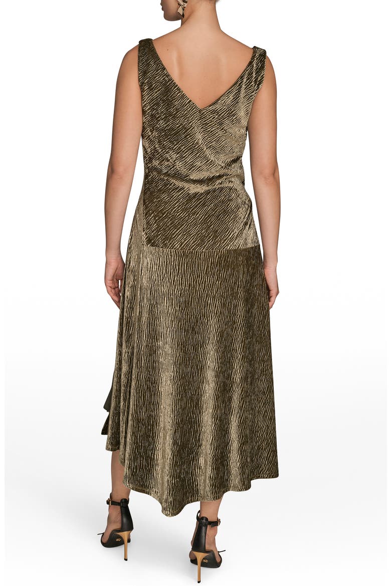 Cowl Neck Sleeveless Velvet Midi Cocktail Dress, Alternate, color, ANTIQUE GREEN
