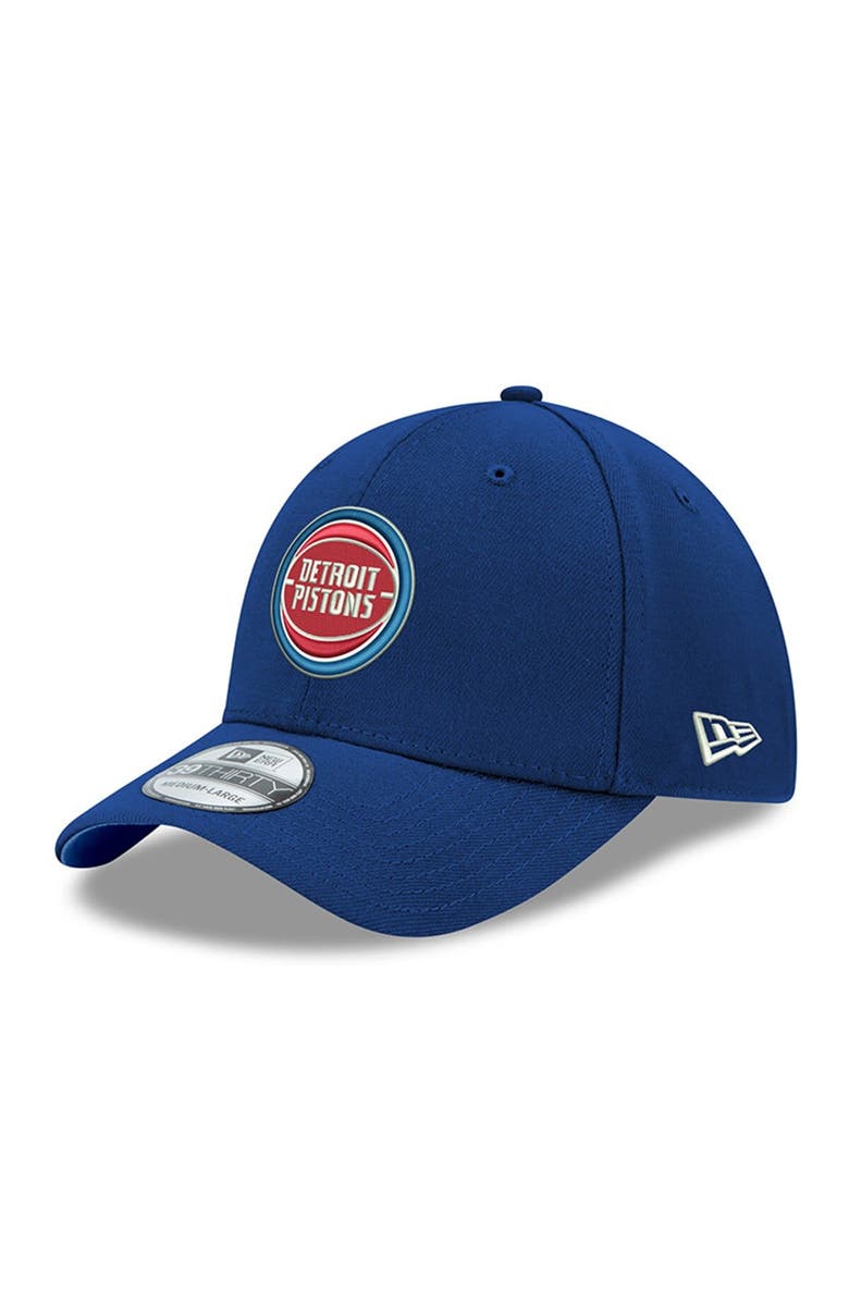 New Era Men's New Era Blue Detroit Pistons Classic 39THIRTY Flex Hat, Main, color, 