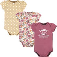 Hudson Baby Cotton Bodysuits 3-Pack