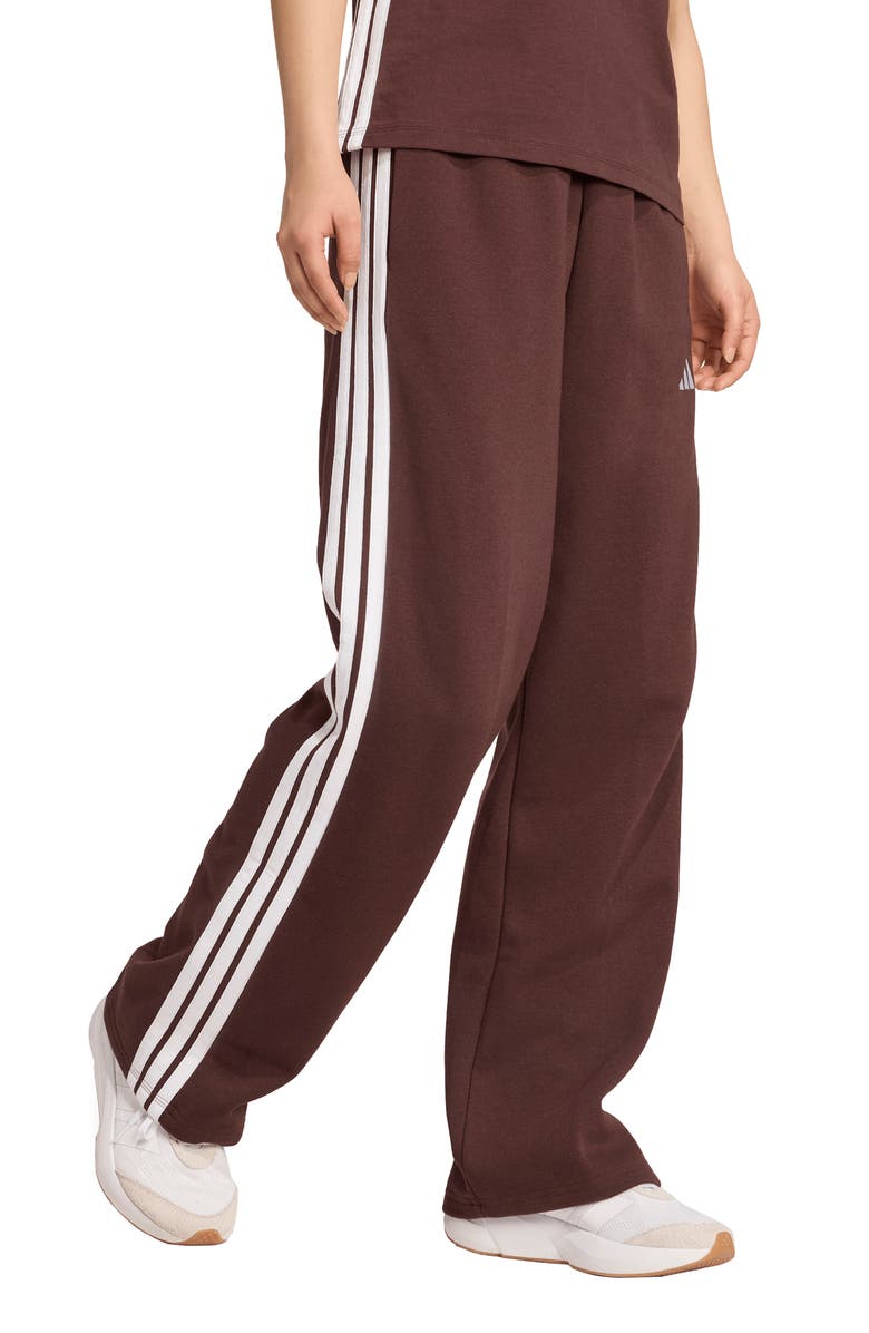 adidas 3-Stripes Track Pants, Alternate, color, Shadow Brown/ White