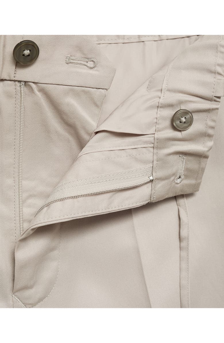 MANGO Slim Fit Drawstring Waist Pants, Alternate, color, Ice Grey