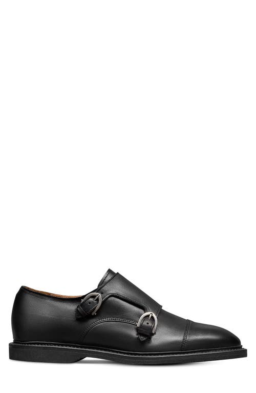 Allen Edmonds Kingston Verse Two Buckle Cap Toe Monk Shoe In Black