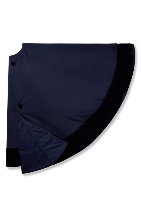 Velvet Trim Cotton Tree Skirt
