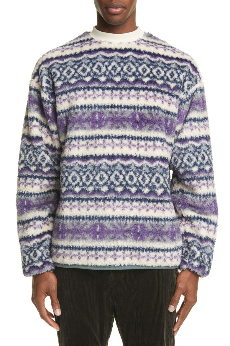 Nordic Fleece Pullover, Alternate, color, OFF WHITE