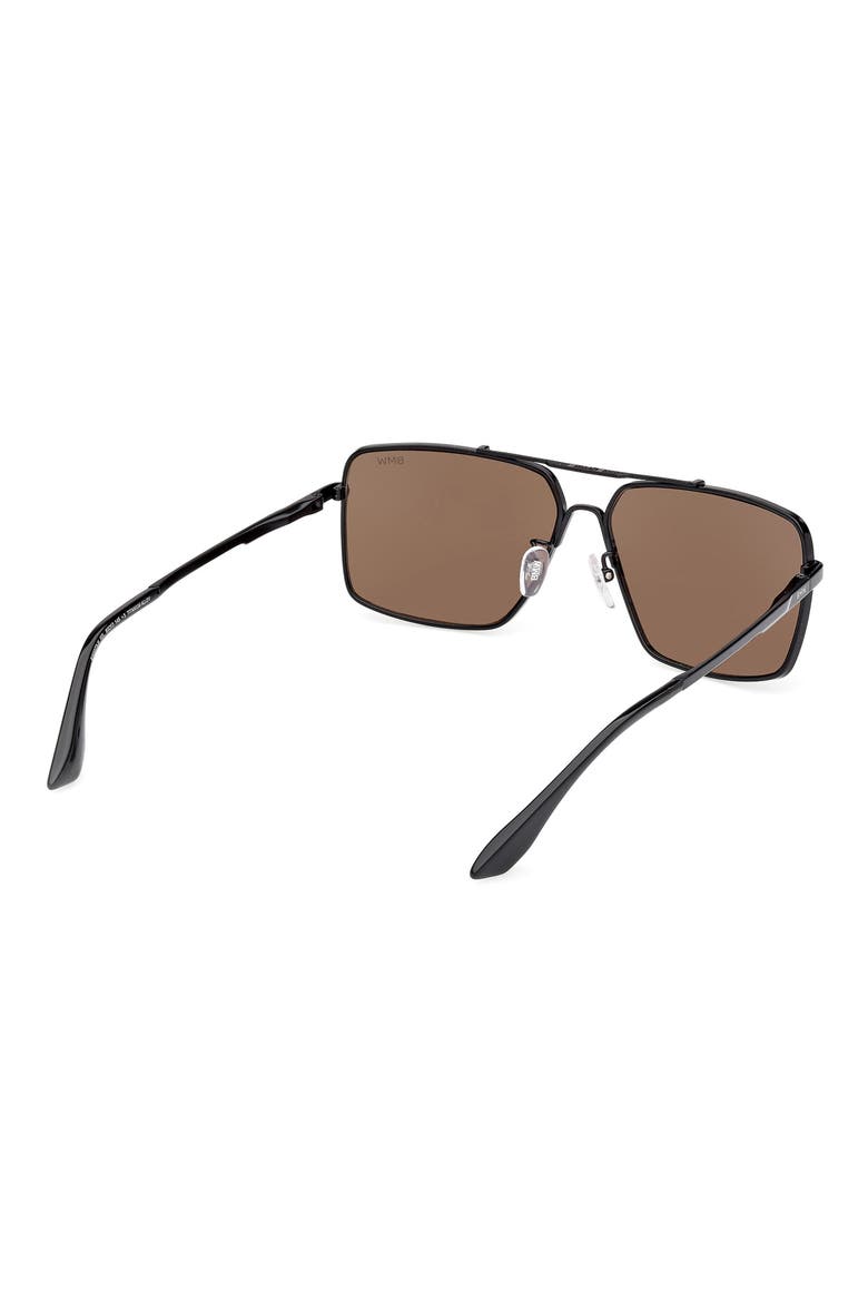 60mm Sunglasses, Alternate, color, MATTE BLACK / ROVIEX MIRROR