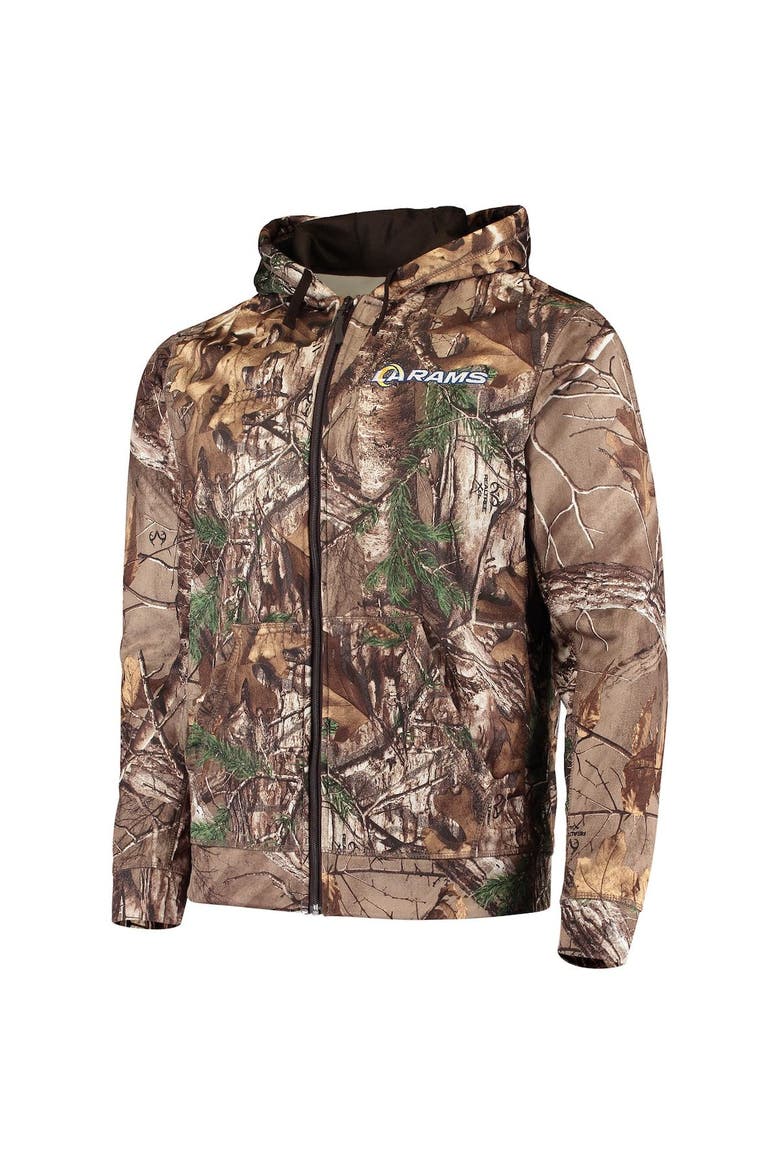 Men's Dunbrooke Realtree Camo Los Angeles Rams Trophy Tech Fleece Full-Zip Hoodie, Alternate, color, Realtree Camo