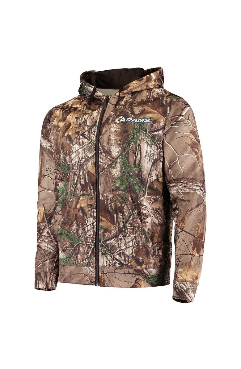 DUNBROOKE Men's Dunbrooke Realtree Camo Los Angeles Rams Trophy Tech Fleece Full-Zip Hoodie, Alternate, color,