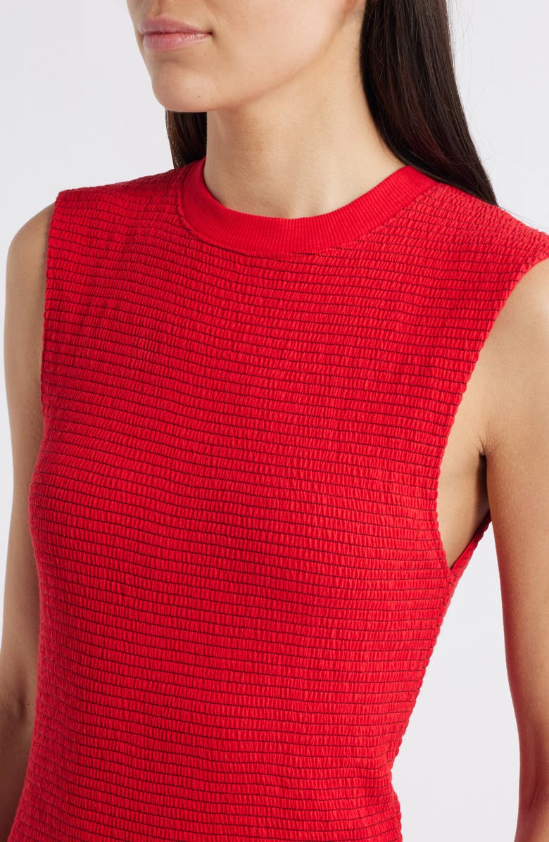 Nation LTD Sarabell Smock Sleeveless Pima Cotton Dress, Alternate, color, Red Shoes