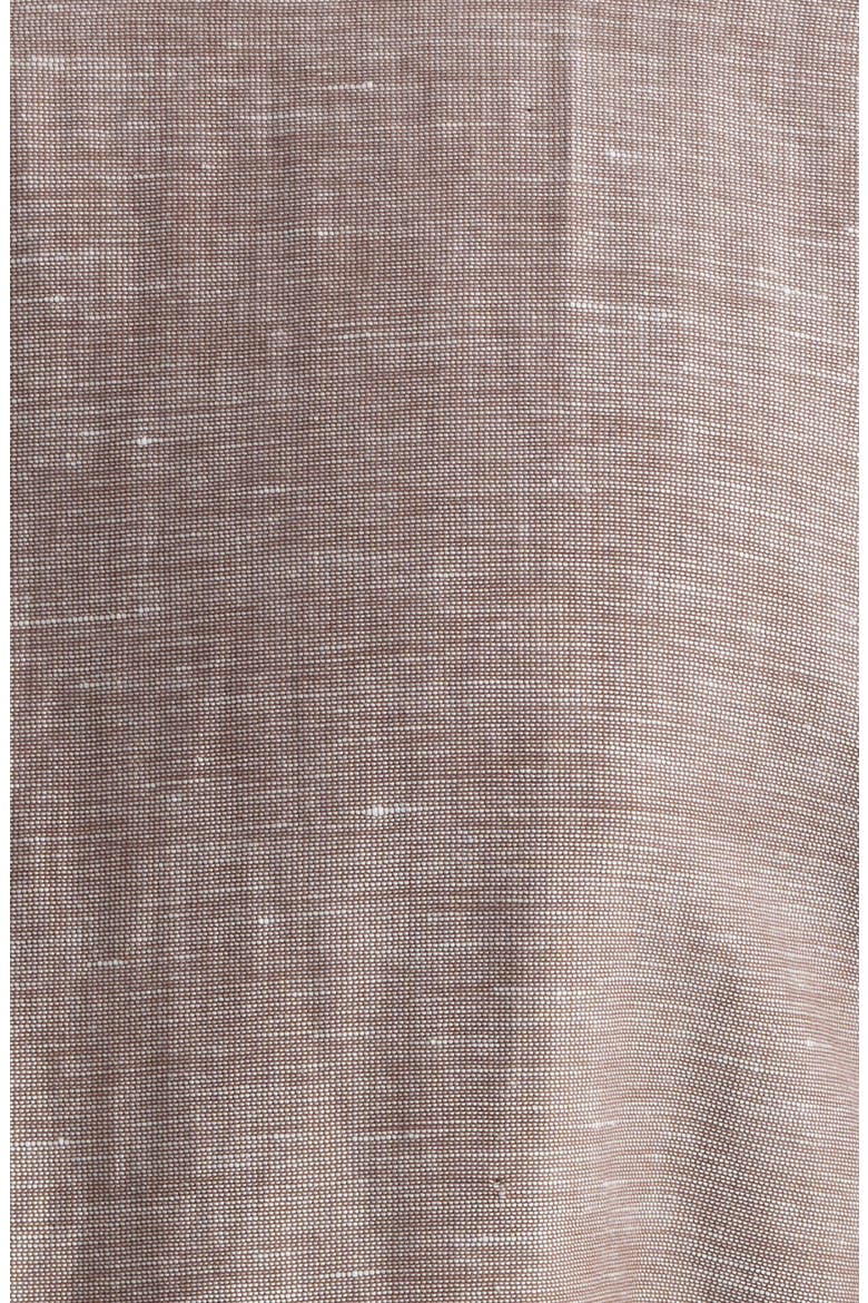 Modern Fit Cotton & Linen Dress Shirt, Alternate, color, BROWN