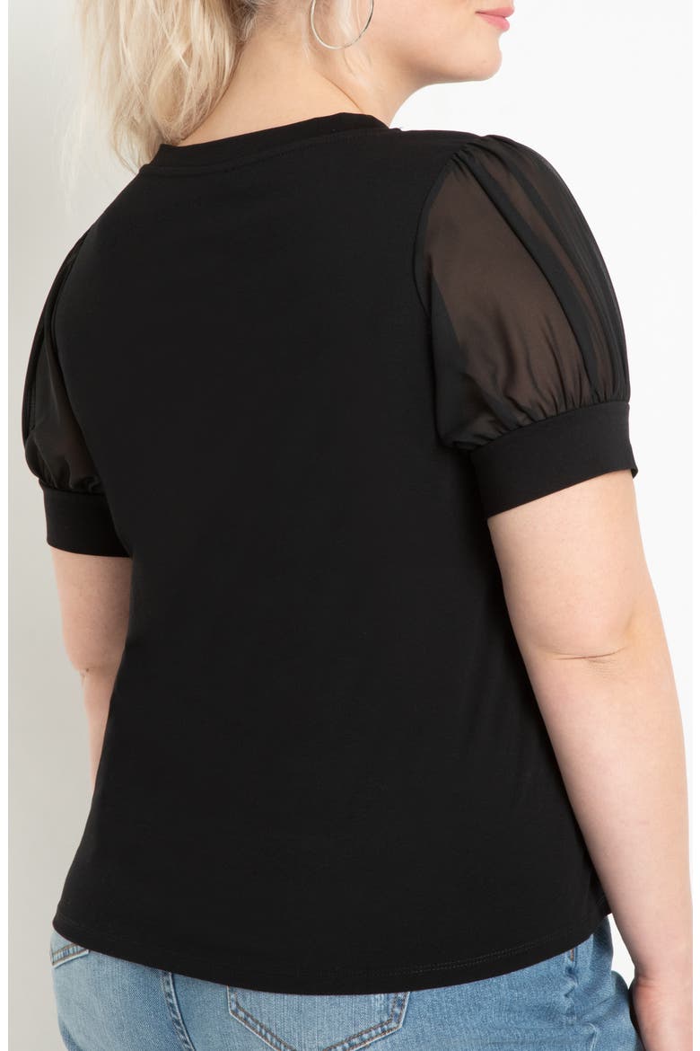 Combo Sleeve Tee, Alternate, color, BLACK ONYX