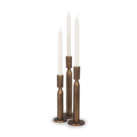 Declan Cast Metal Taper Candle Holder