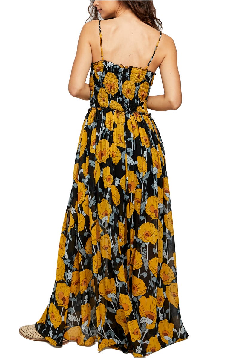 Free People Sophia Smocked Sleeveless Jumpsuit, Alternate, color, 