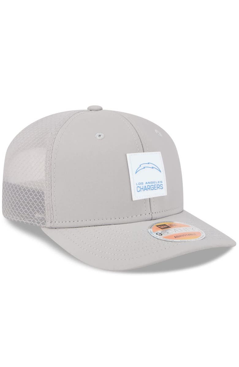 New Era Men's New Era Gray Los Angeles Chargers 2025 Sideline  9SEVENTY Adjustable Trucker Hat, Alternate, color, 