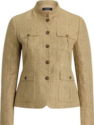 Lauren Ralph Lauren Herringbone Linen Jacket