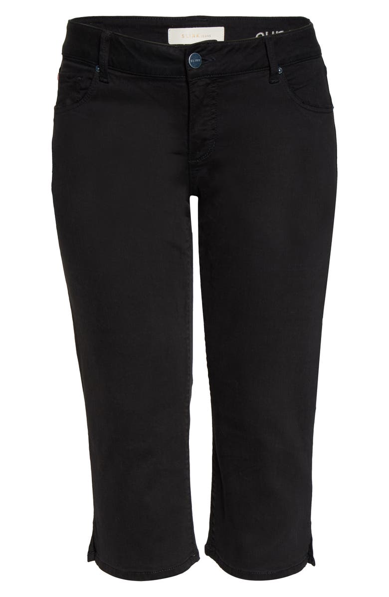 SLINK Jeans Slit Hem Crop Straight Leg Jeans, Alternate, color, 