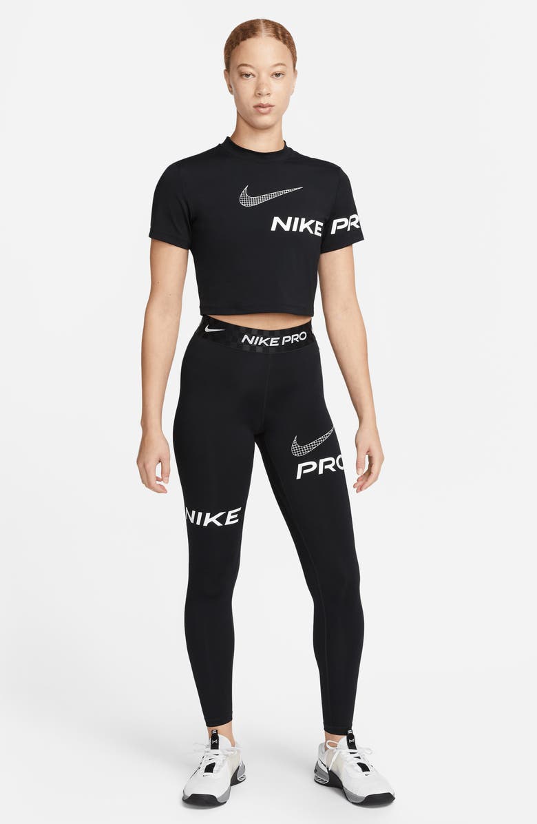 Nike Pro Dri-FIT Crop T-Shirt, Alternate, color, 
