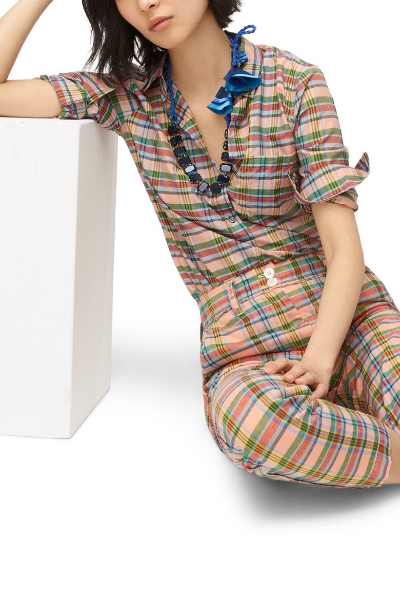 J.Crew Plaid Classic Popover Shirt, Main, color, 